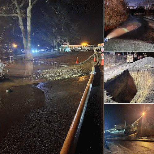 Figure 1. Water main break repairs in Edison, New Jersey, From Uploaded