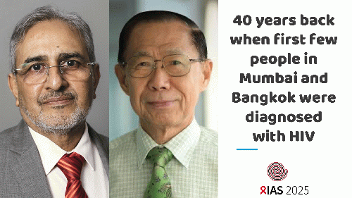 (L to R) Dr Ishwar Gilada (India), Dr Praphan Phanuphak (Thailand), From Uploaded