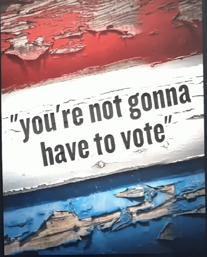 You're not gonna have to vote