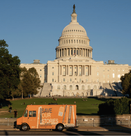 The Penguin Random House Banned Wagon at the United States Capitol in Washington, DC, for its 2025 Banned Books Week tour., From Uploaded