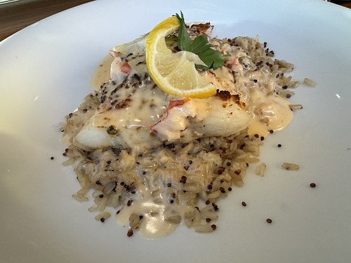 Wolffish with lobster sauce and brown rice & quinoa, From FlickrPhotos