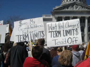 Signs of Madison's Tea Party: 'Term limits', From CreativeCommonsPhoto